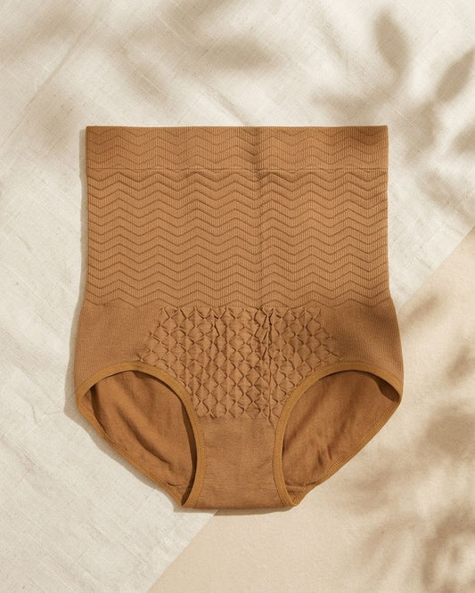 Core Sculpt High-Waist Tummy Control Brief, Honey Brown