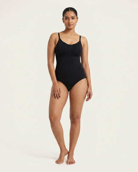 Sculpt & Support Bodysuit V- Shape Trio – 3-Pack | Black, Beige & Brown