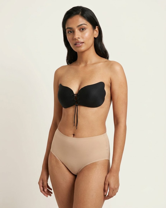 Lace-Up Lift Bra – Adjustable Front Closure