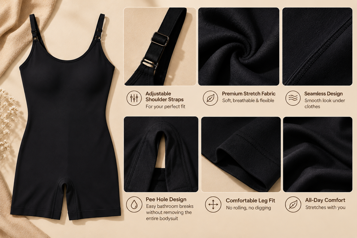 Sculpt & Support Bodysuit Trio – 3-Pack | Black, Beige & Brown