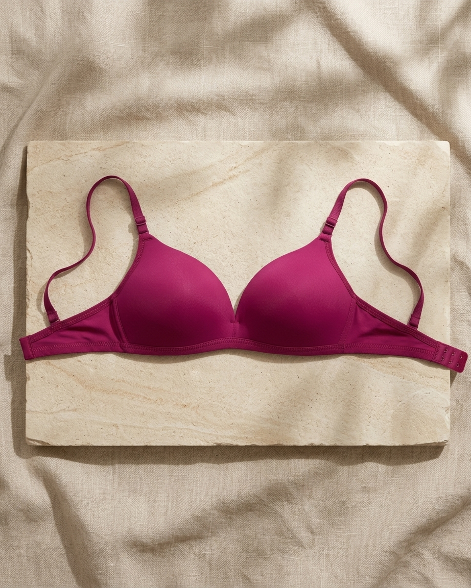 CreamFab Lightly Padded T-Shirt Bra for Women – Pink