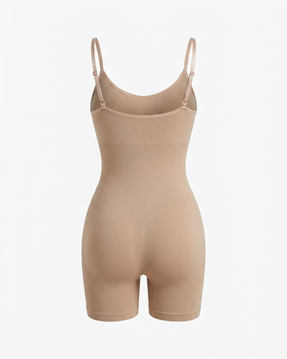 Mid-Thigh Compression Shaper Bodysuit