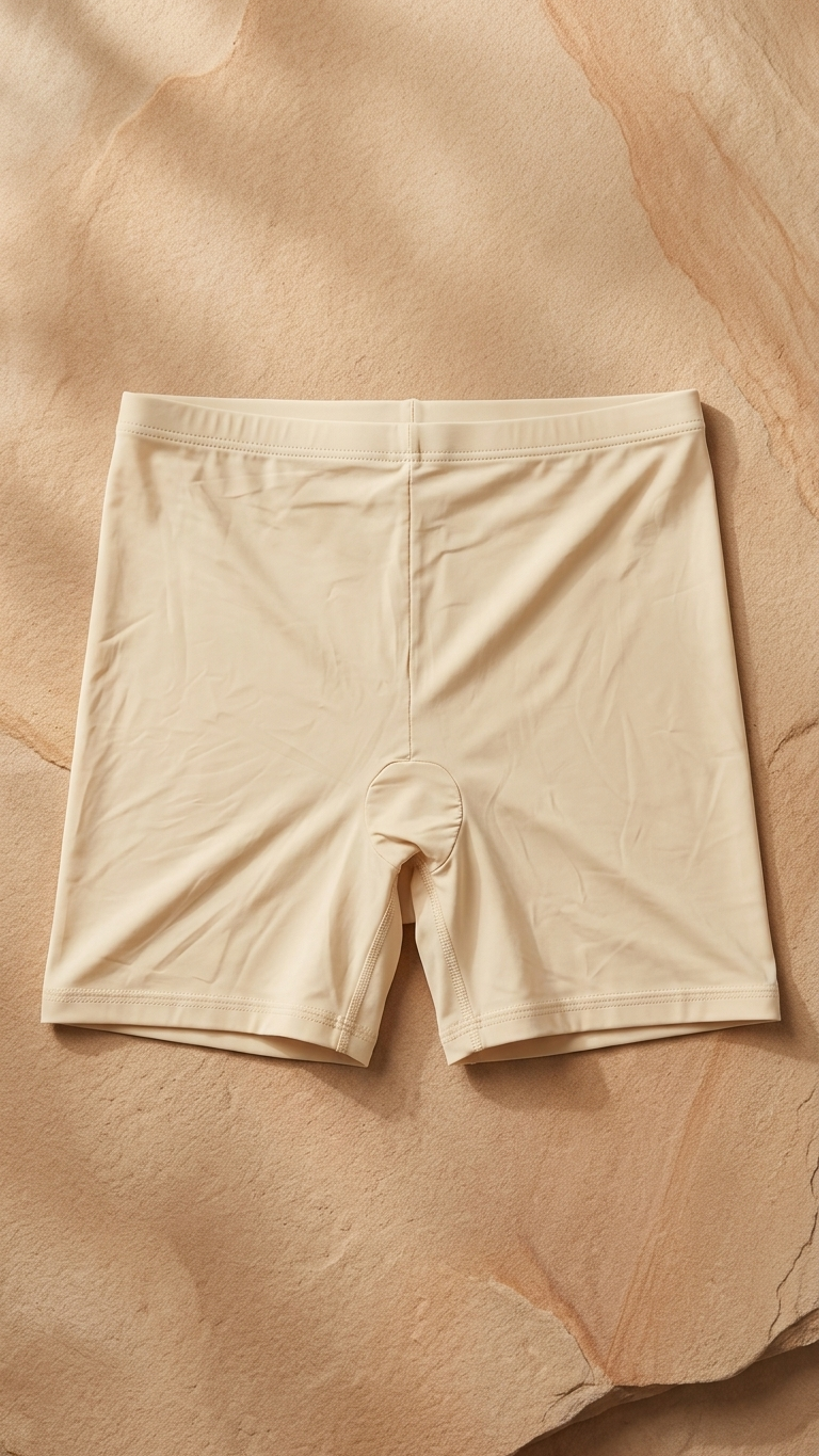Seamless Anti-Chafing Cycling Shorts Beige