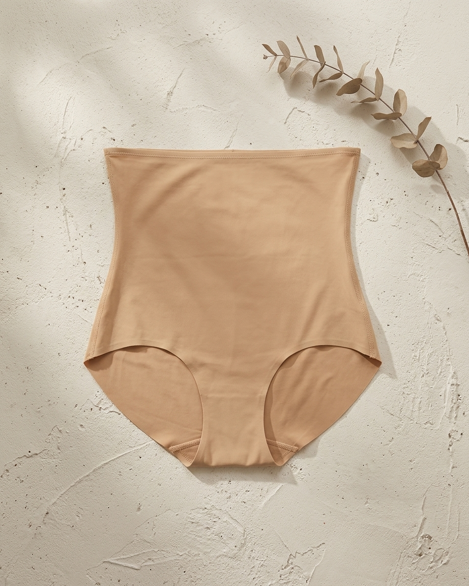 CreamFab High-Waist Tummy Control Shaping Panty – Beige