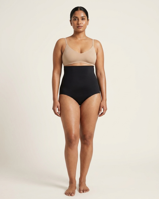 Invisible Comfort High-Waist Tummy Control Shapewear - Black