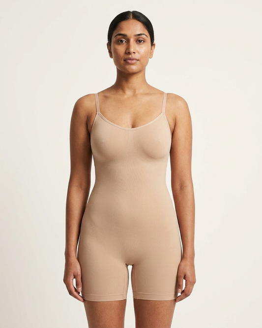 Mid-Thigh Compression Shaper Bodysuit