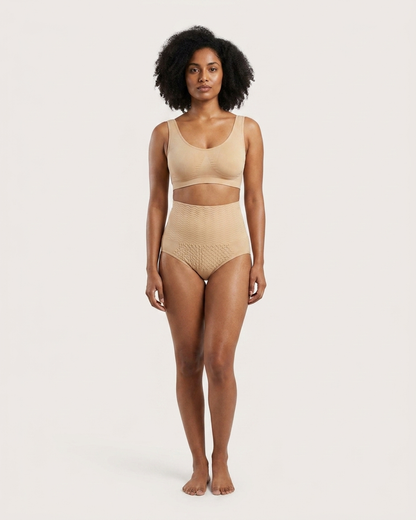 Cream Fab Core Sculpt Brief - Beige