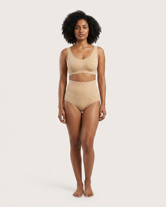 Cream Fab Core Sculpt Brief - Beige