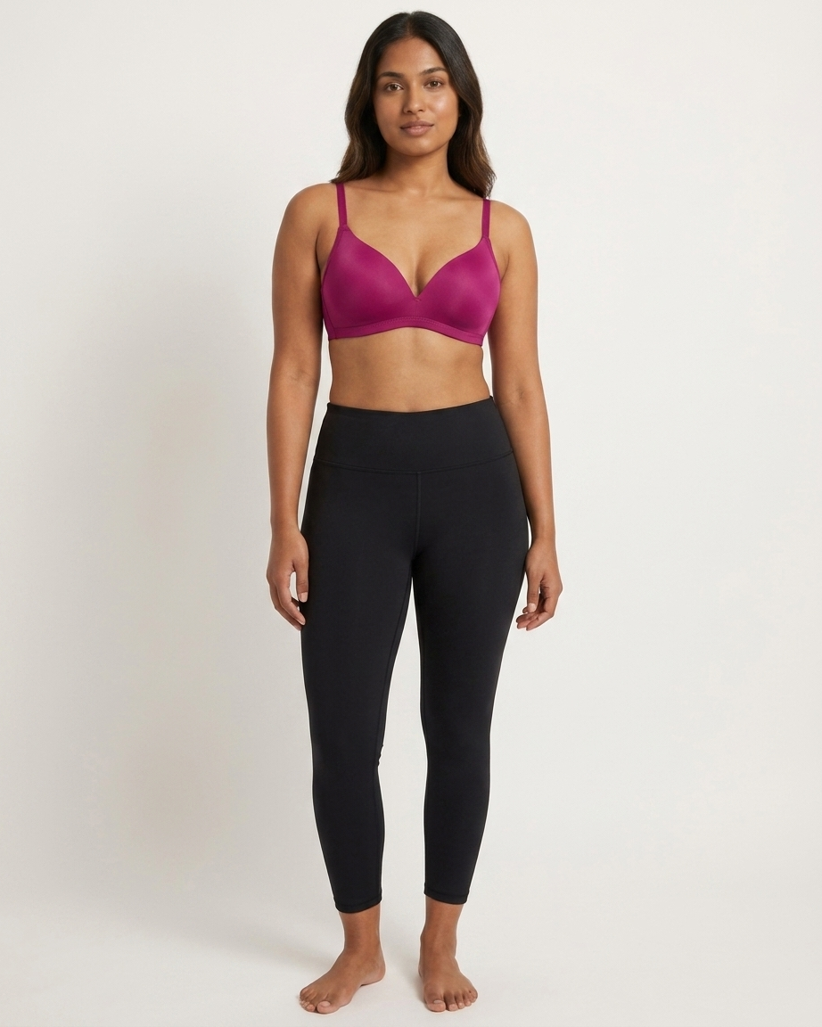 CreamFab Lightly Padded T-Shirt Bra for Women – Pink